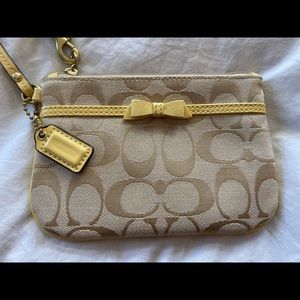 Coach Yellow Wristlet